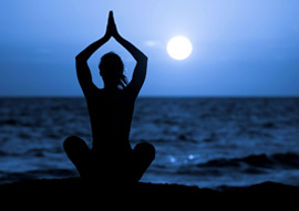 full moon yoga class