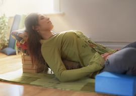 restorative yoga with props