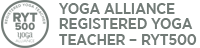 Yoga Alliance Registered Yoga Teacher RYT-500 logo